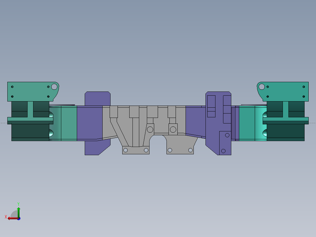 高铁、地铁转向架后视图