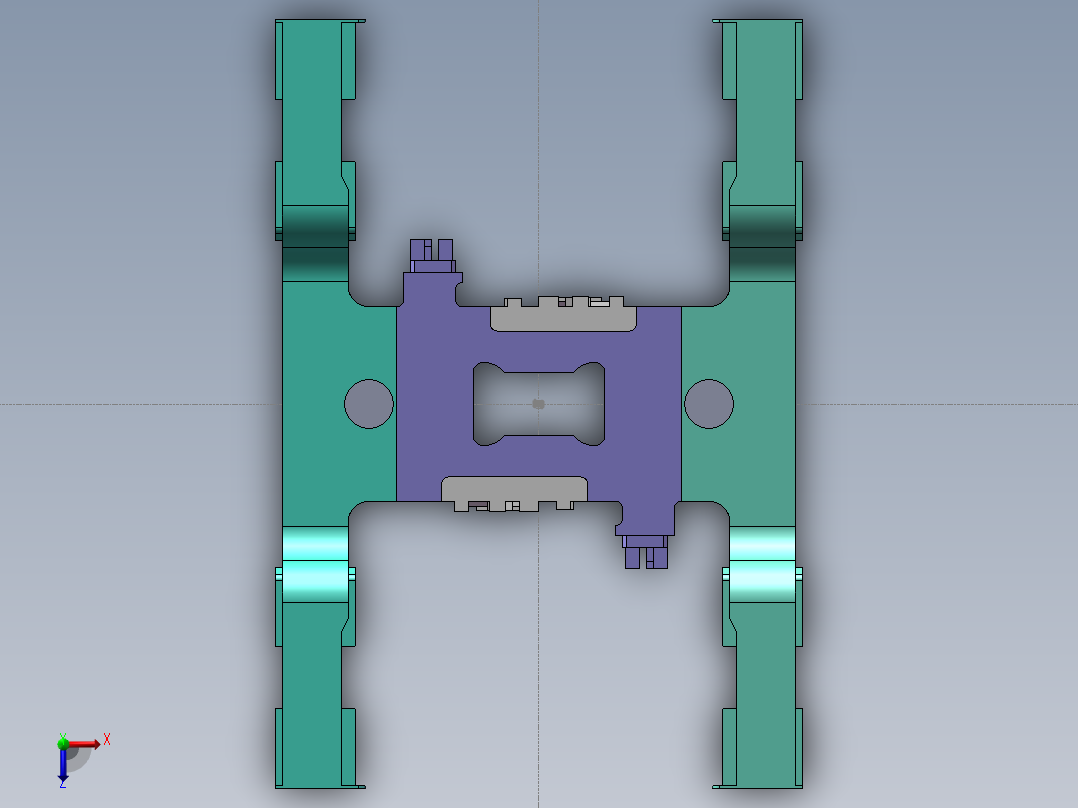 高铁、地铁转向架俯视图