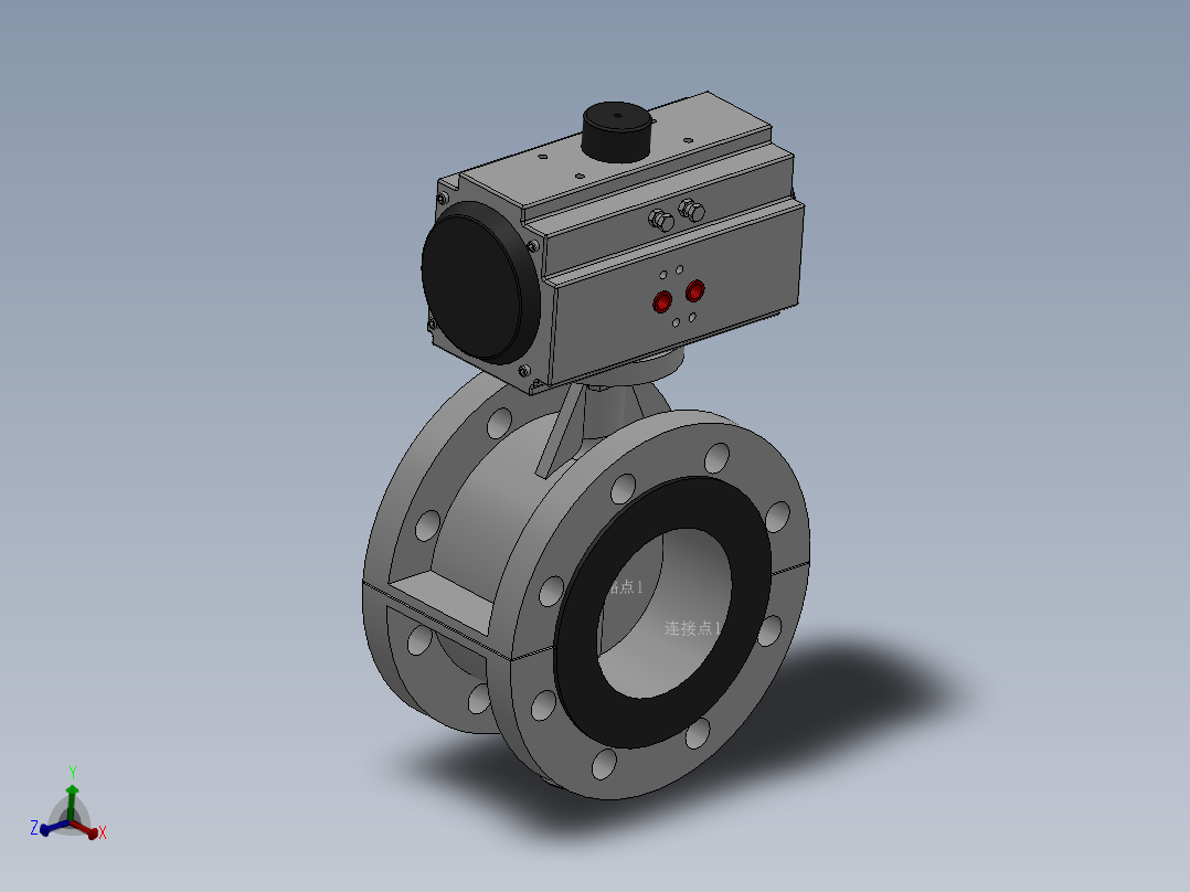 法兰式气动蝶阀-316L DN50-DN400