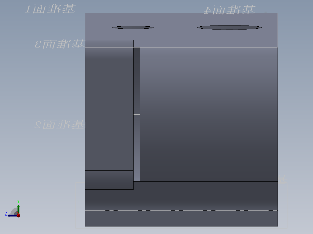 CA6140机床后托架831001的铣底平面夹具设计及加工工艺装备含4张CAD图右视图