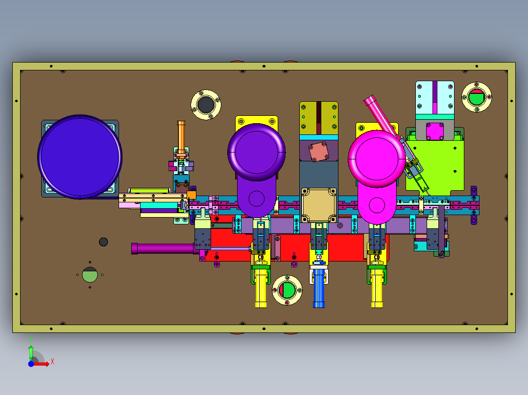 多轴自动钻孔攻丝机前视图