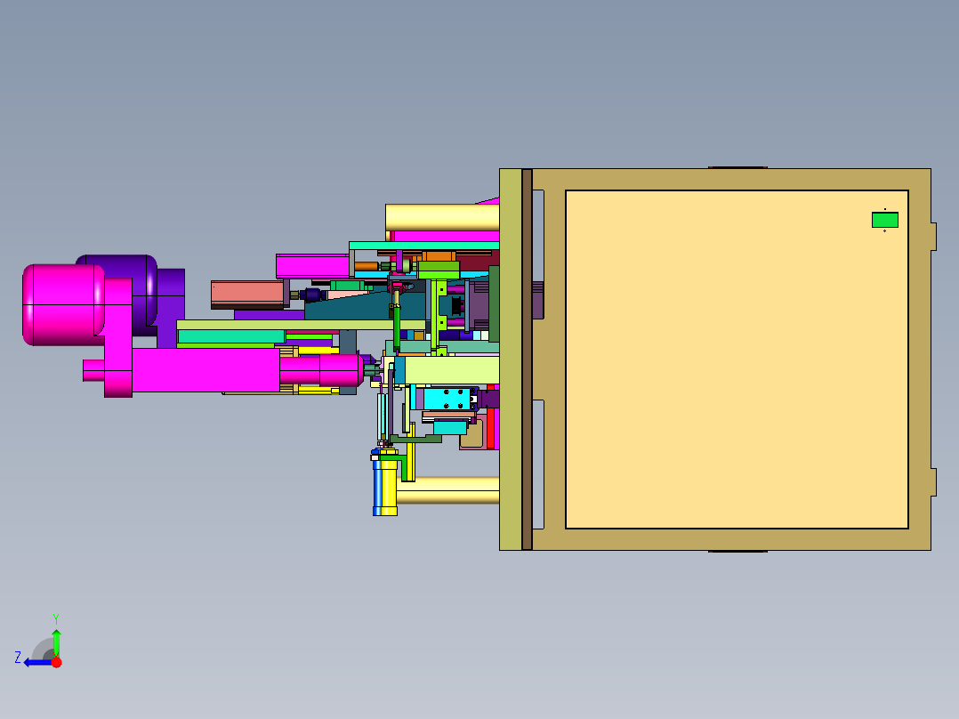 多轴自动钻孔攻丝机右视图