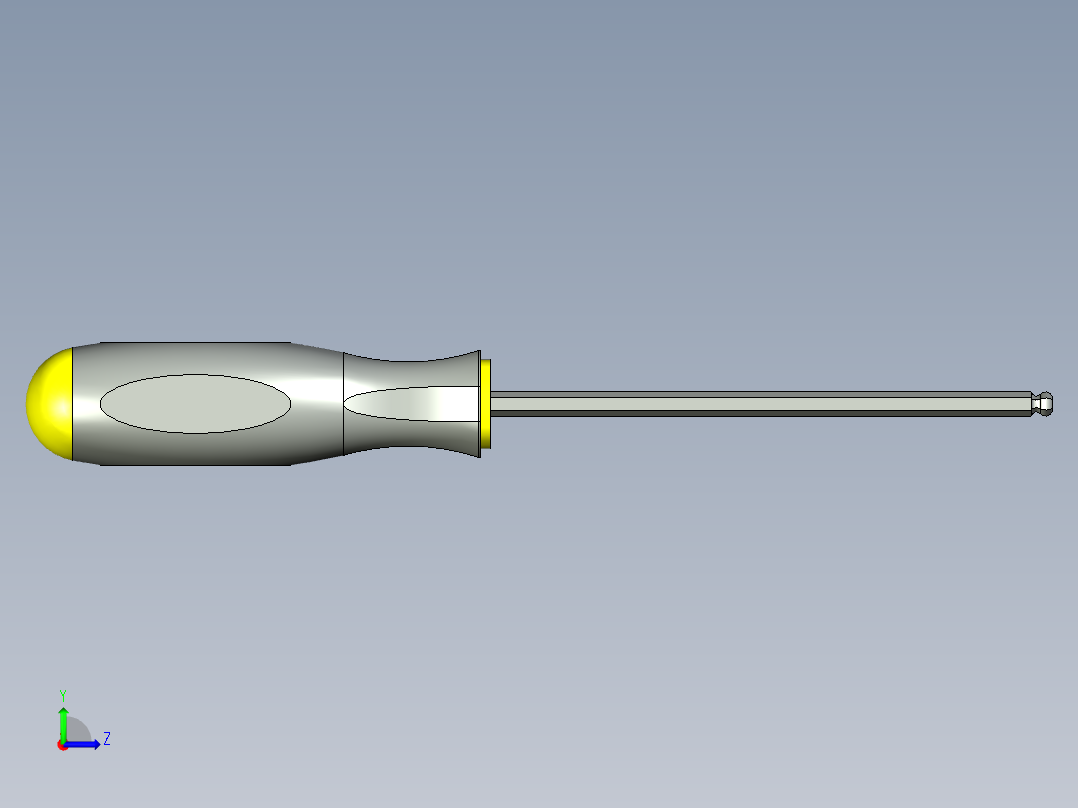 7-64球头六角螺丝刀--sw stp左视图
