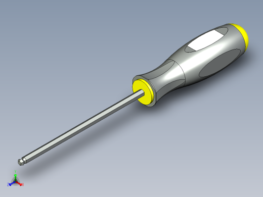 7-64球头六角螺丝刀--sw stp正等轴测缩略图