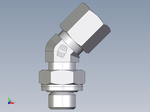 卡套式工业通用硬管接头EO_Adjustable_locknut_45_deg_elbow_VEE06ZSRCF前视缩略图