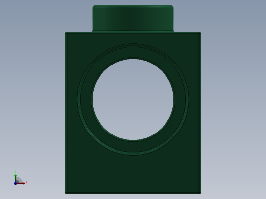 乐高机械组积木（横梁）-4522678 - 6541 Dark Green Technic Brick 1 x 1 with Hole前视缩略图