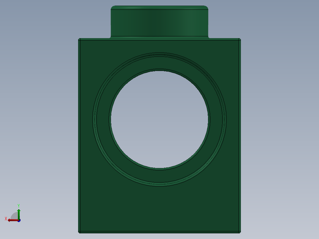 乐高机械组积木（横梁）-4522678 - 6541 Dark Green Technic Brick 1 x 1 with Hole后视图