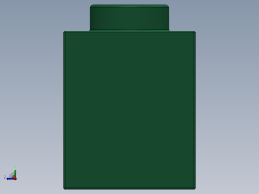 乐高机械组积木（横梁）-4522678 - 6541 Dark Green Technic Brick 1 x 1 with Hole右视缩略图