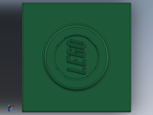 乐高机械组积木（横梁）-4522678 - 6541 Dark Green Technic Brick 1 x 1 with Hole俯视缩略图