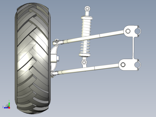 A独立悬挂三维模型设计右视缩略图
