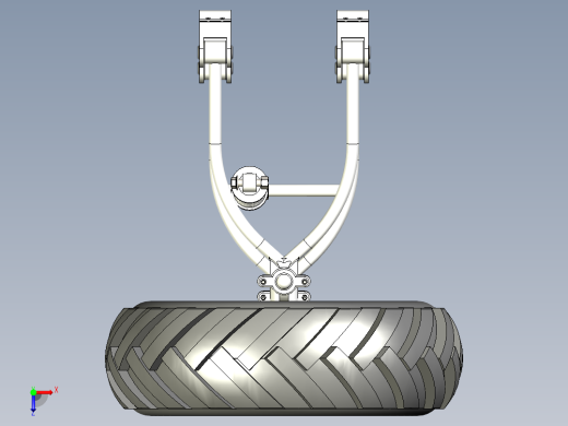A独立悬挂三维模型设计俯视缩略图