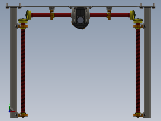 蜗轮箱齿轮电动机升降机sw21可编辑前视缩略图