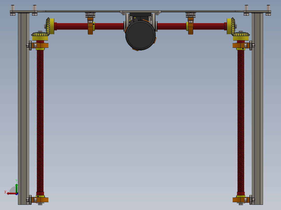 蜗轮箱齿轮电动机升降机sw21可编辑后视图