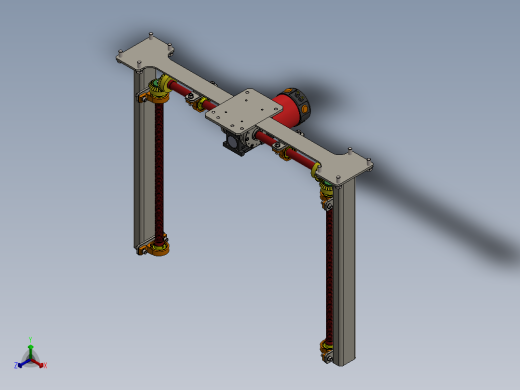 蜗轮箱齿轮电动机升降机sw21可编辑正等轴测缩略图