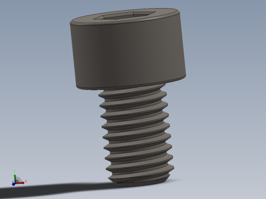 Screw_DIN_912_M8x12F_A2.SLDPRT公制内六角螺钉