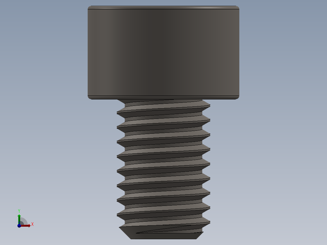 Screw_DIN_912_M8x12F_A2.SLDPRT公制内六角螺钉前视图