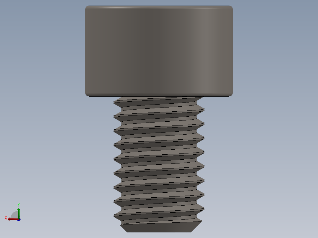 Screw_DIN_912_M8x12F_A2.SLDPRT公制内六角螺钉后视图