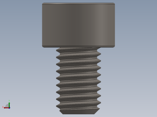 Screw_DIN_912_M8x12F_A2.SLDPRT公制内六角螺钉后视缩略图