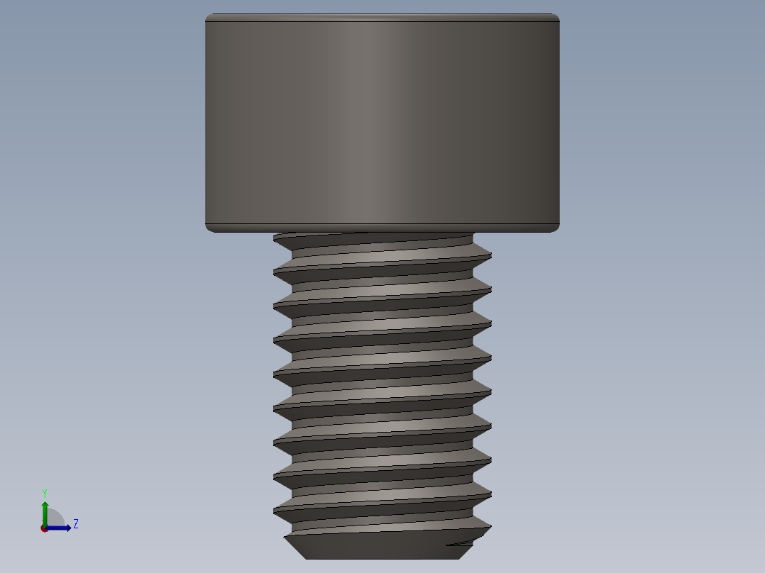 Screw_DIN_912_M8x12F_A2.SLDPRT公制内六角螺钉左视图