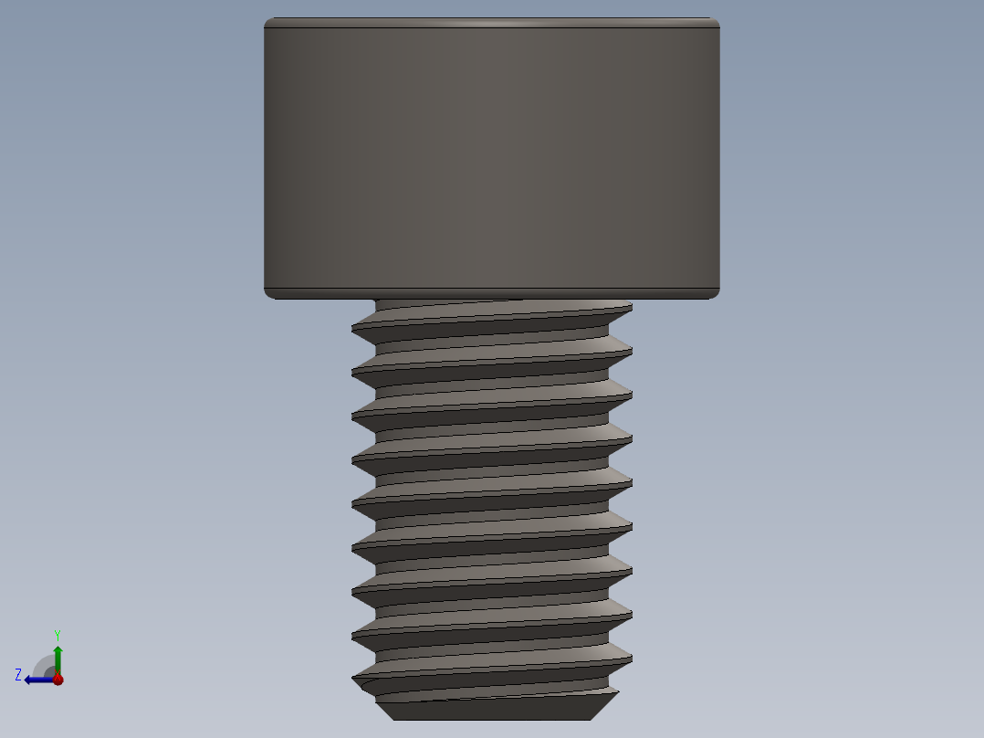 Screw_DIN_912_M8x12F_A2.SLDPRT公制内六角螺钉右视图