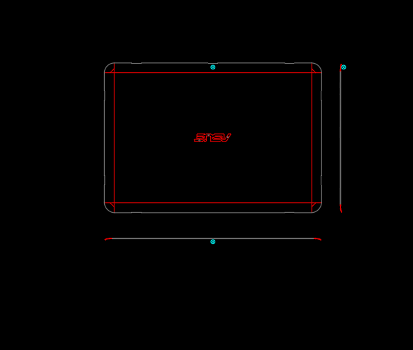 笔记本电脑A面外壳弧度预模具设计图