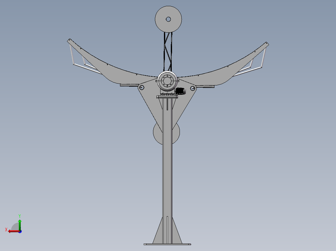 太阳能集热装置后视图