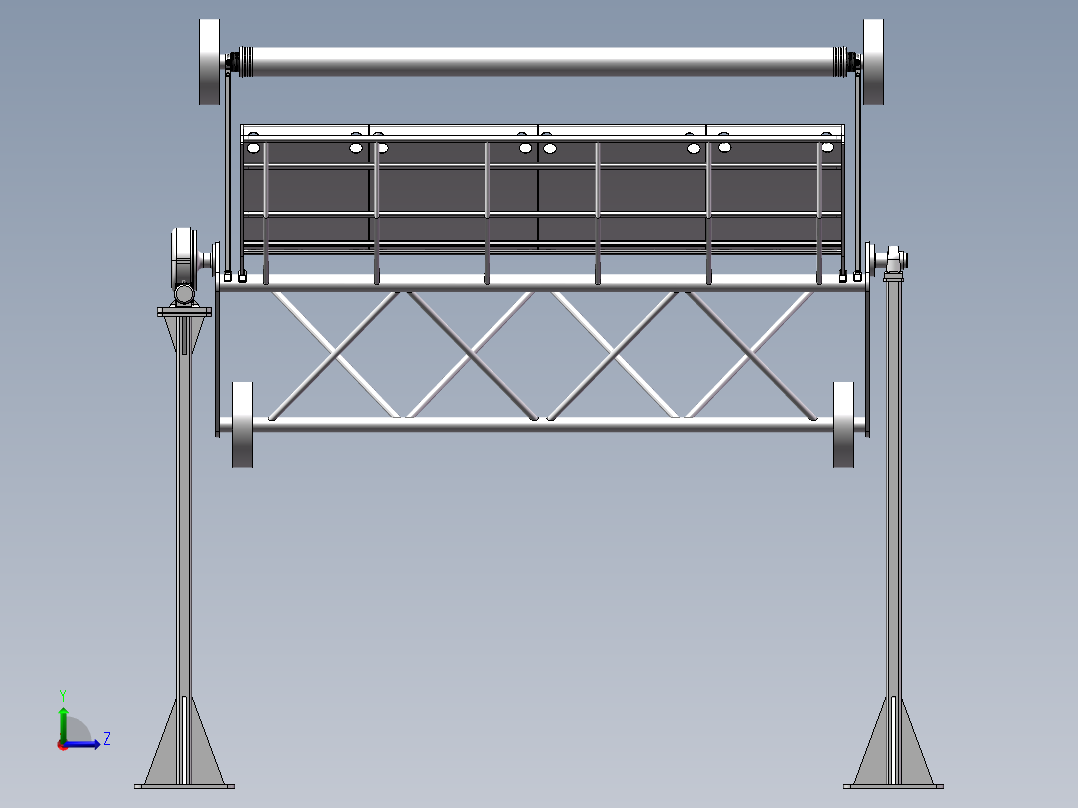 太阳能集热装置左视图