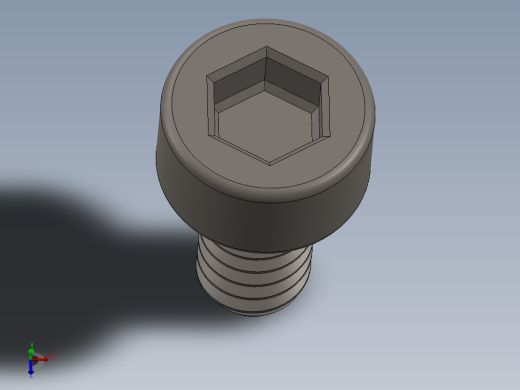Screw_DIN_912_M1.6x3F_A2.SLDPRT公制内六角螺钉