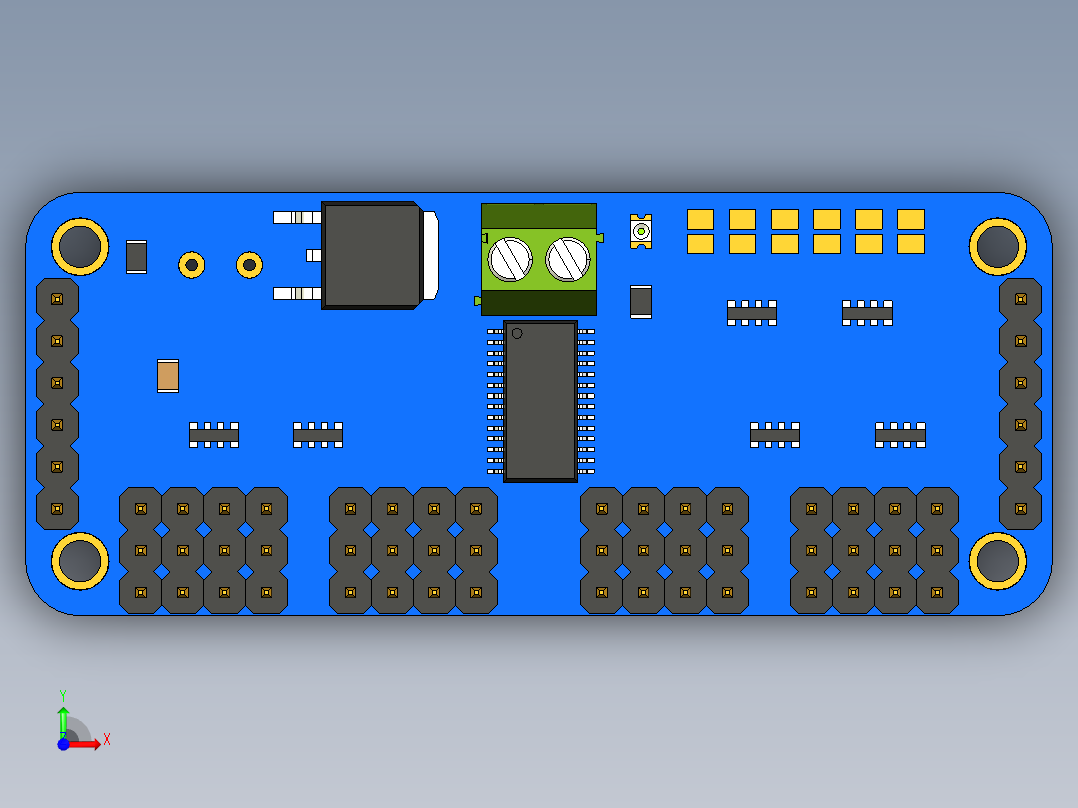 PCA9685 16通道12位。前视图