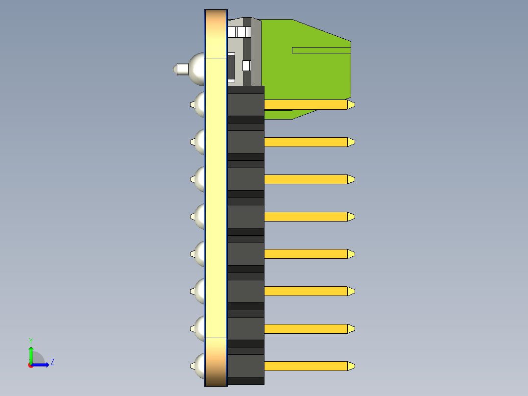PCA9685 16通道12位。左视图