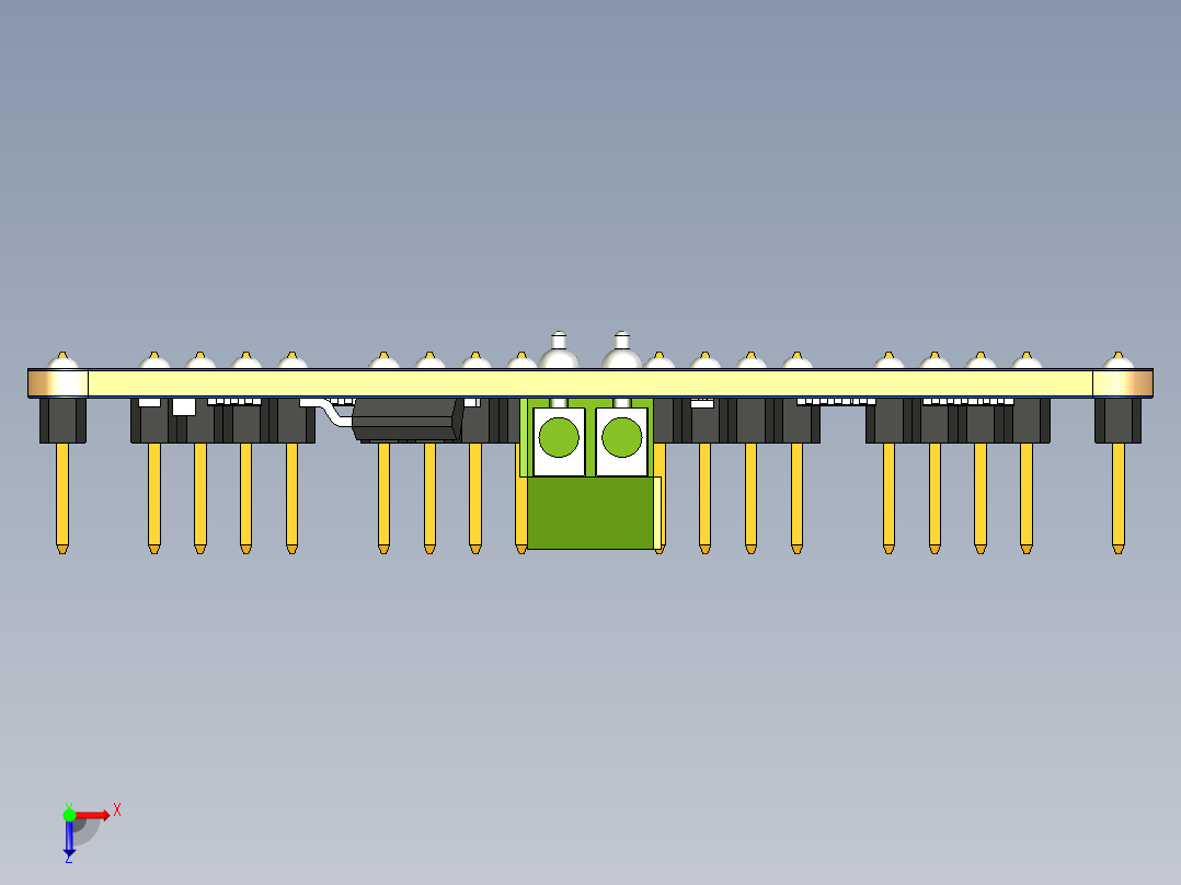 PCA9685 16通道12位。俯视图