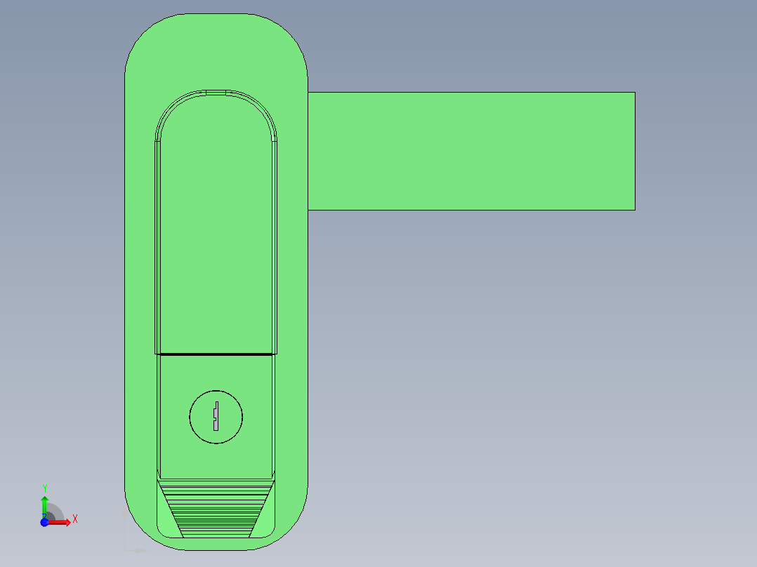 门锁 国产 A303俯视图