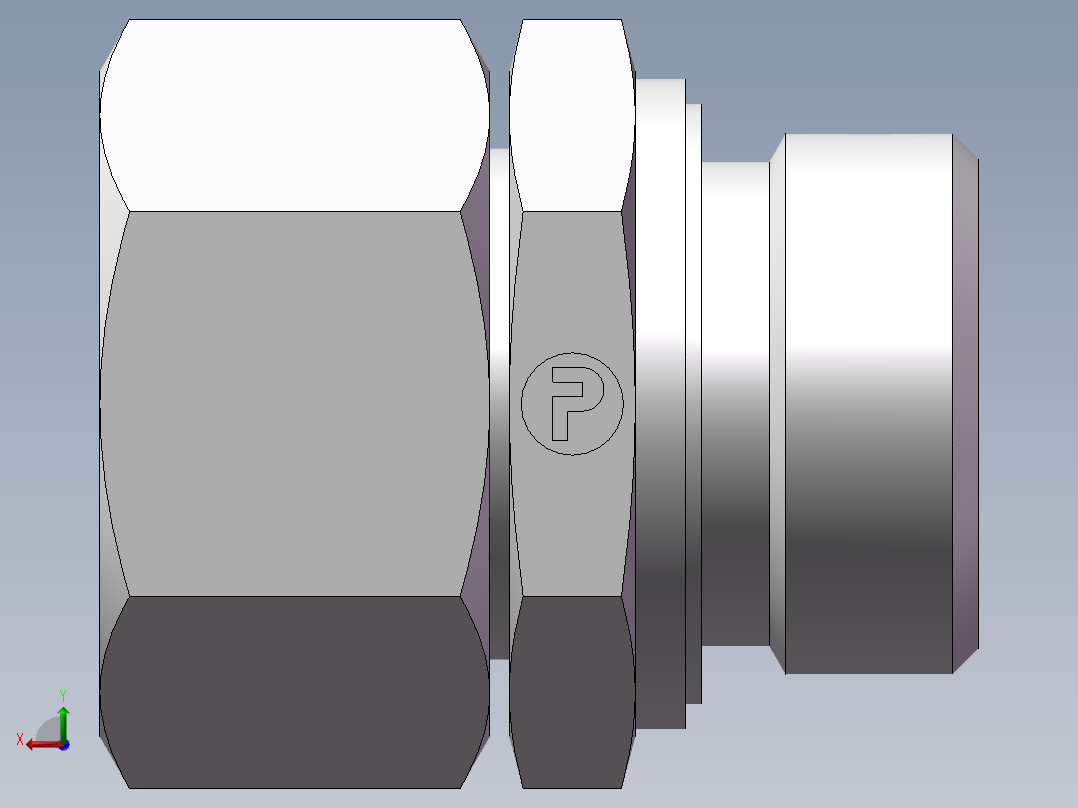 直通管螺纹组合接头、2BC-16-36WD后视图