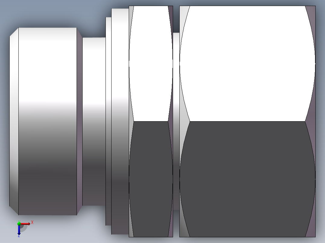 直通管螺纹组合接头、2BC-16-36WD俯视图