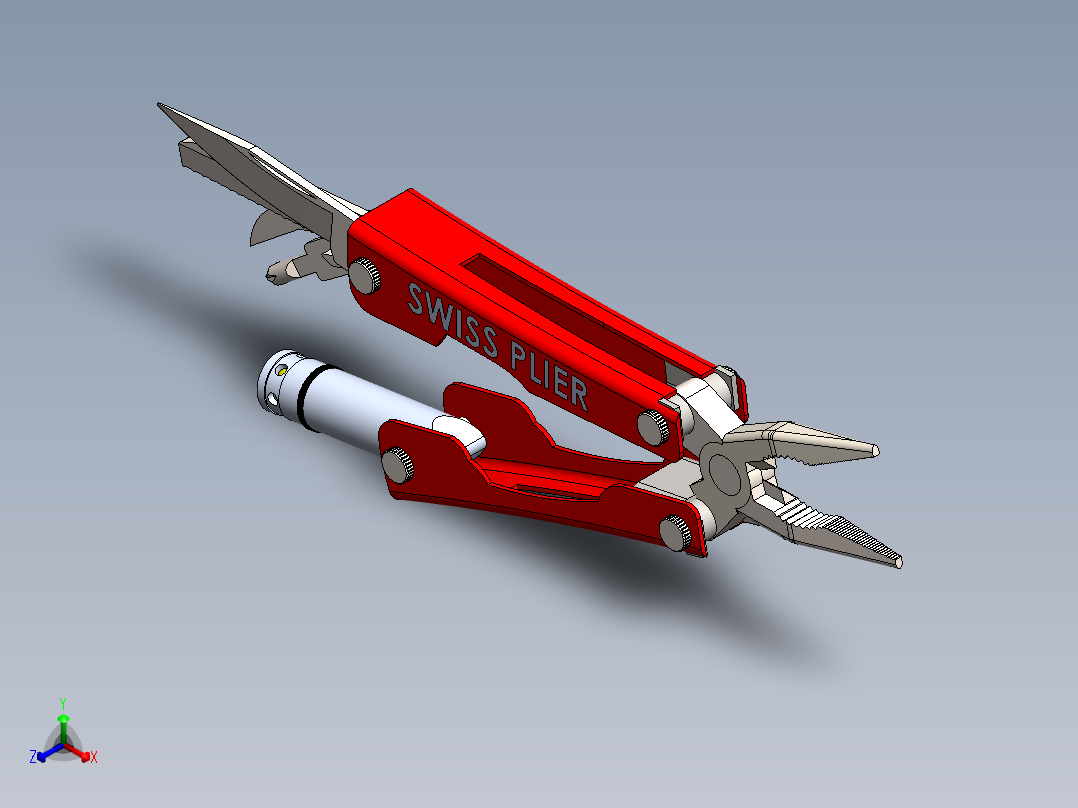 钳子、手钳子(41)正等轴测图