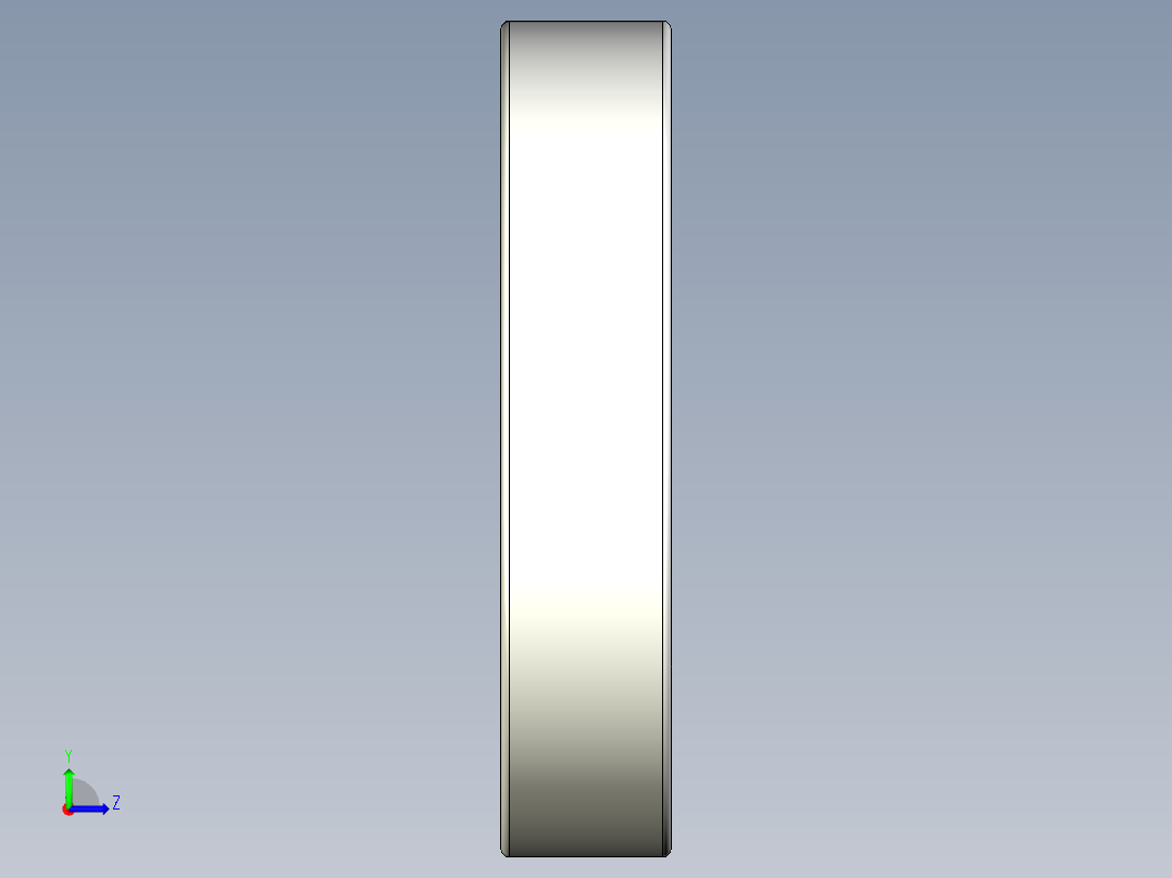 完整的公制6300-2RS，双密封轴承库SolidWorks和Step模型左视图