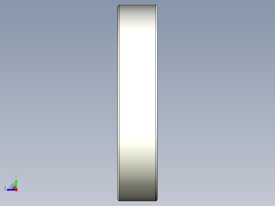 完整的公制6300-2RS，双密封轴承库SolidWorks和Step模型右视图