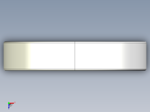 完整的公制6300-2RS，双密封轴承库SolidWorks和Step模型俯视缩略图