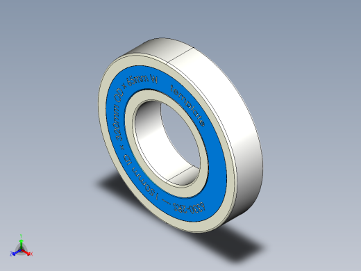 完整的公制6300-2RS，双密封轴承库SolidWorks和Step模型正等轴测缩略图
