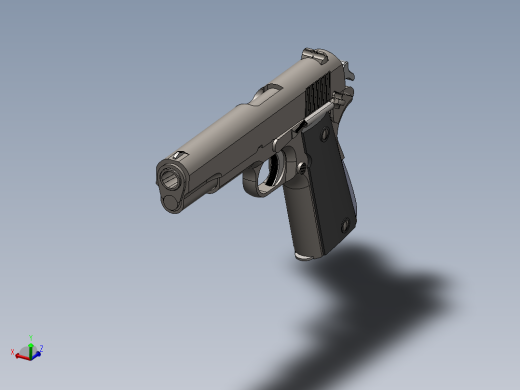 手枪左轮冲锋枪老式狙击步枪设计3D图纸gun-m1911-a1-all-parts SW STP