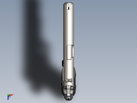 手枪左轮冲锋枪老式狙击步枪设计3D图纸gun-m1911-a1-all-parts SW STP俯视缩略图