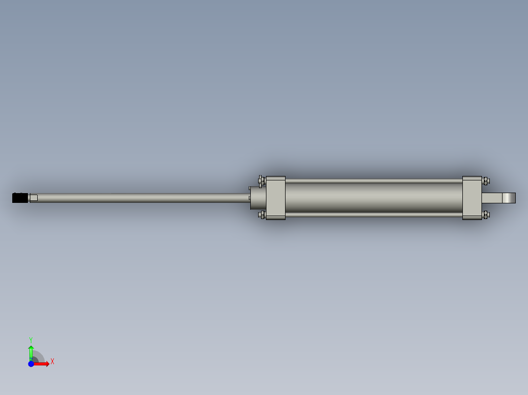 QGB系列标准气缸QGA32X150前视图