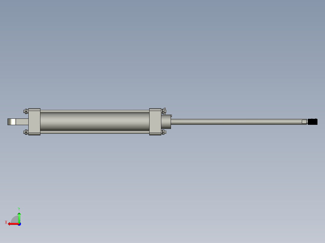 QGB系列标准气缸QGA32X150后视图