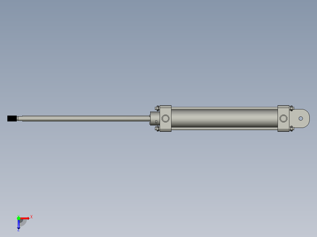 QGB系列标准气缸QGA32X150俯视图