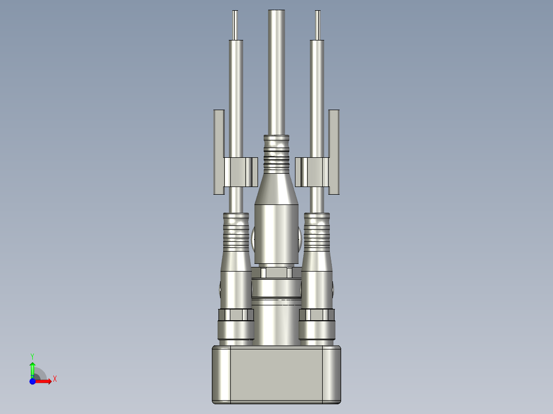 凹凸板8PIN分线盒D8M8-3S-NPN-M12宝岩前视图