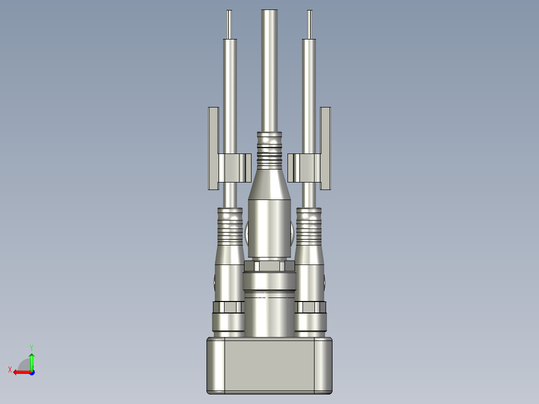 凹凸板8PIN分线盒D8M8-3S-NPN-M12宝岩后视图