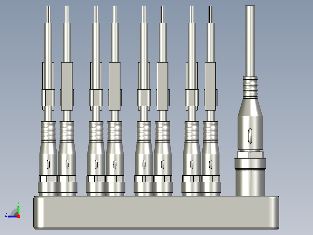 凹凸板8PIN分线盒D8M8-3S-NPN-M12宝岩右视图