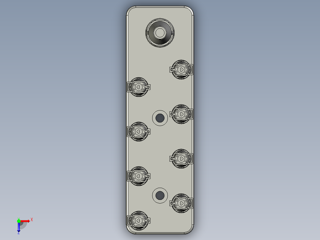 凹凸板8PIN分线盒D8M8-3S-NPN-M12宝岩俯视图