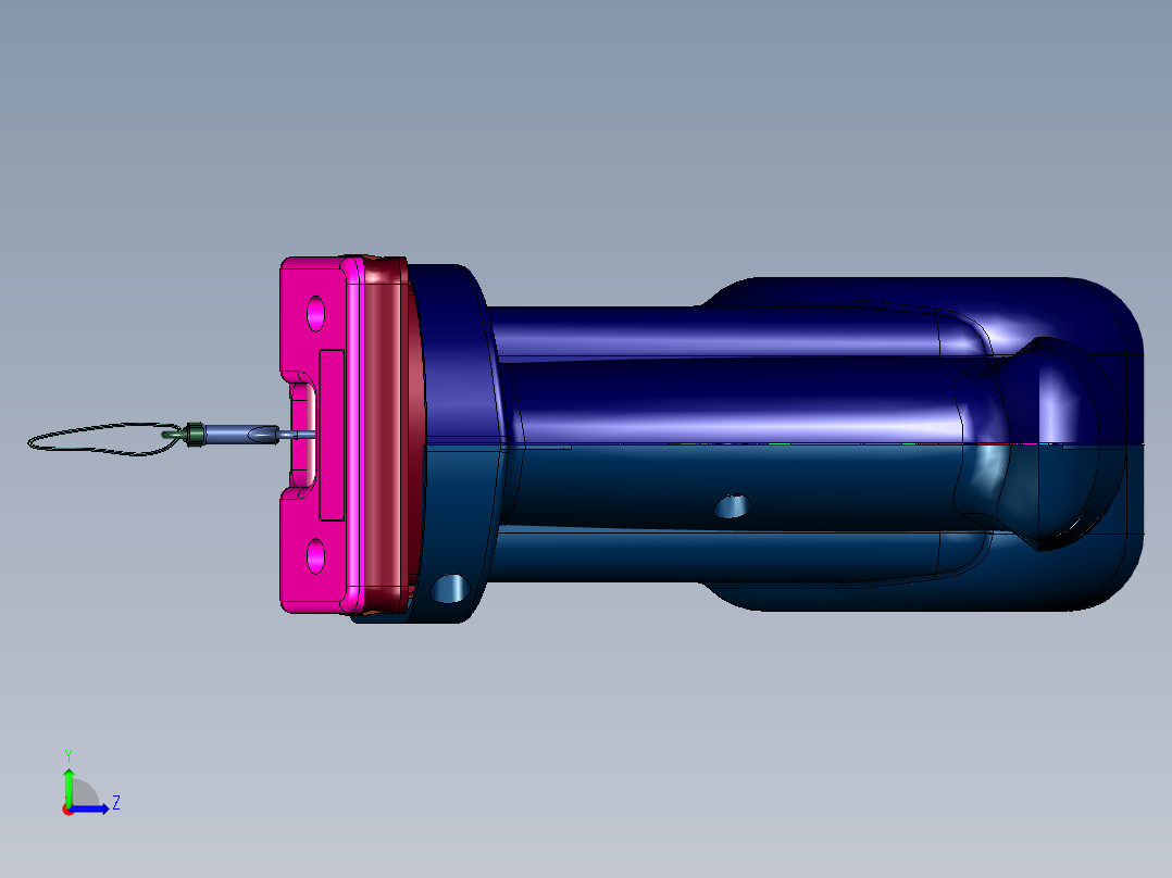 用于竹木板加工的往复锯左视图