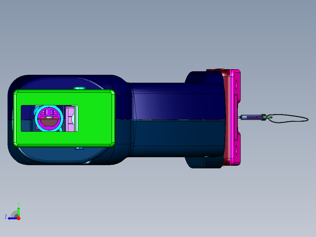用于竹木板加工的往复锯右视图